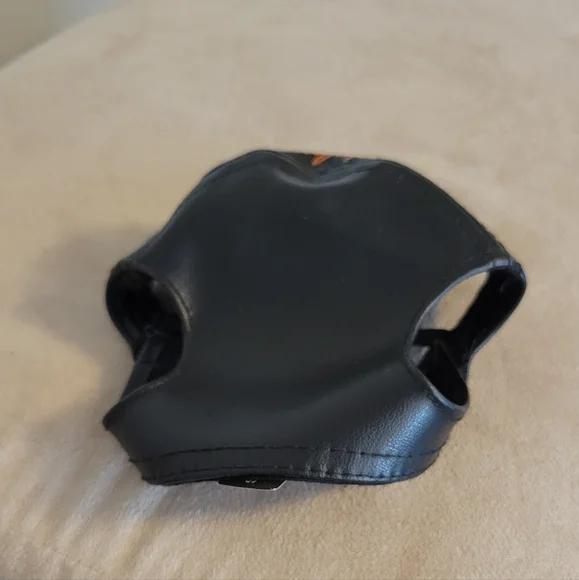 4/$15 SALE Harley-Davidson Black Visor with Orange Logo X-Small Small Dog Hat - Picture 3 of 4